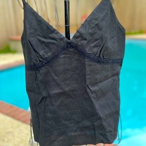 Black Dressy Linen Top